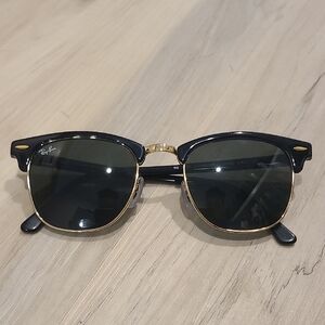 Ray-Ban Black and Gold Sunglasses